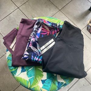 Old navy compression leggings bundle! Burgundy pair brand new never worn!